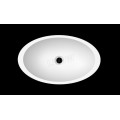 Fregadero de baño de resina fundida WB008-Oval-blanco