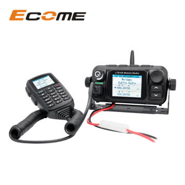 ECOME ET-A770 ยานพาหนะ Mouted Car Walkie Talkie 4G หน้าจอขนาดใหญ่สองวงดนตรี POC Mobile Radio