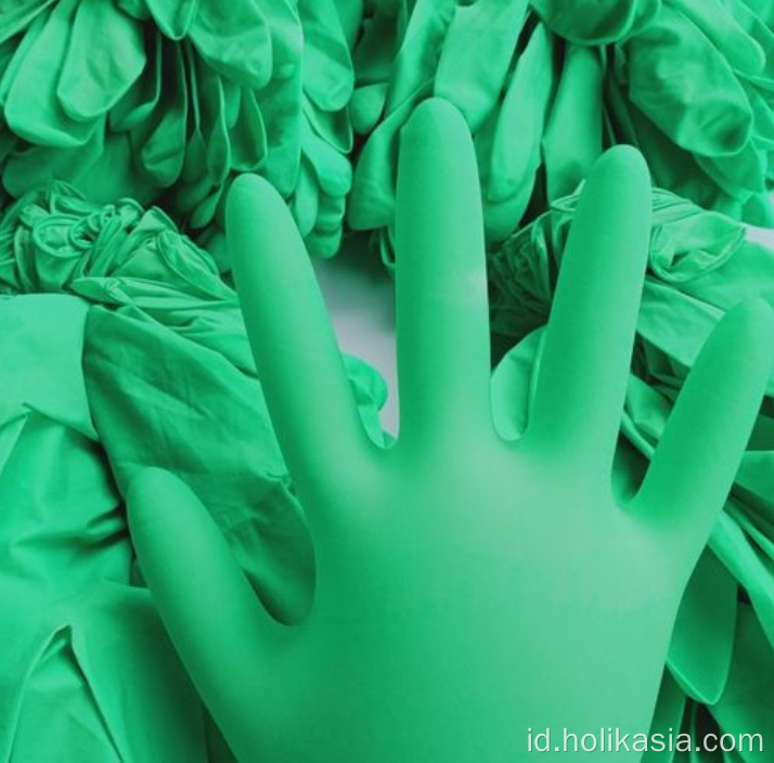 12 inci Green Latex Medical Inspection Gloves