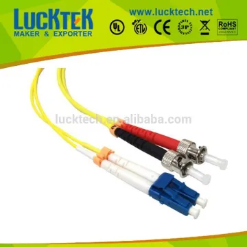 LC to ST Single Mode optical fiber patch cord, Duplex, 9/125