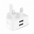 5V/2.1A Dual USB UK Plug Wall Charger