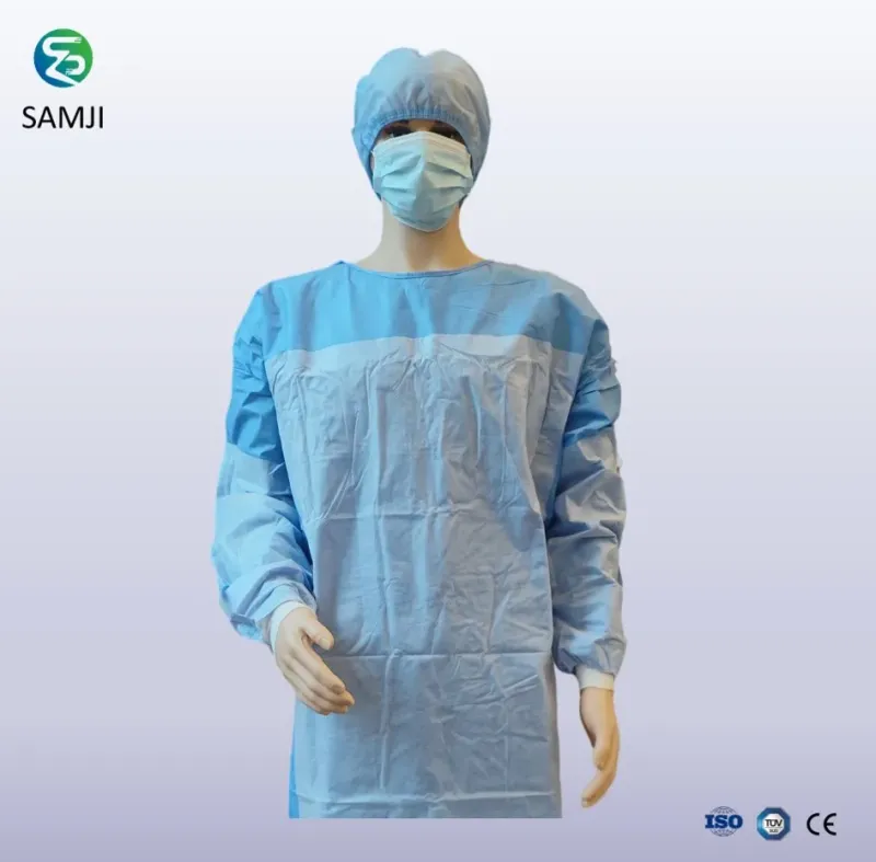 Blue Reinforced Surgical Gown