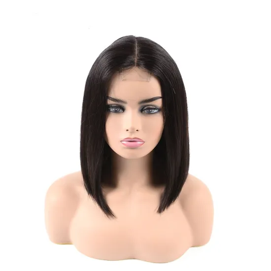 Bleached Knots Pre Pluck 100% Malaysian Remy Virgin Human Hair U Part 2*6 Bob Lace Front Wig