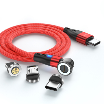 540 Obróć magnetyczny mikro USB Kabel C Kabel - Szybkie ładowanie i transfer danych