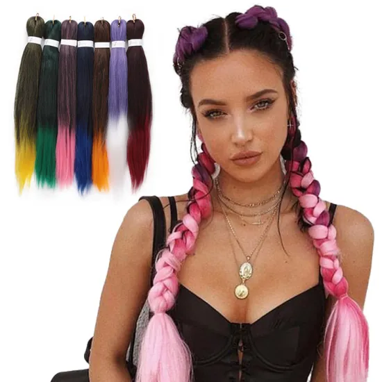 Vigorous Pre Stretched Easy Braid Hair Ombre Jumbo Braiding Hair Blonde Synthetic Crochet Braids Hair Extensions Low Temperature