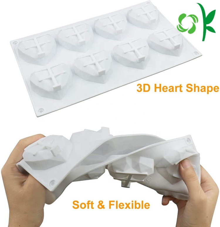 Custom Heart Shape Silicone Cake Chocolate DIY Mold