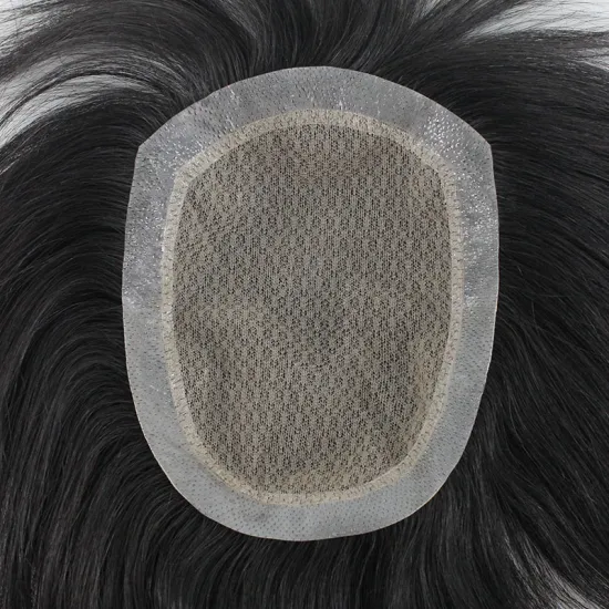 Shmily Toupee For Mens 100% Human Hair Toupee Super Thin Full Pu Mixed Mens Toupee Human Hair Can Be Styled Trimmed Dyed
