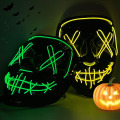 Máscara luminosa LED de purga de Halloween