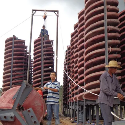 Power-Free Mineral Concentrator: Chrome Ore Spiral Chute Gravity Processing & Iron Ore Separator