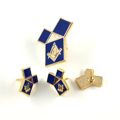Personalized Masonic Pin: The 47th Problem of Euclid, a Three-Square Lapel Emblem