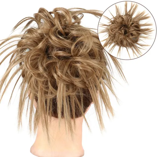 Xuchang Harmony Q58 wholesale cheap synthetic hair accessories messy hair bun elastic hair scrunchies extension