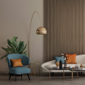 Acoustic slat wall panel charcoal