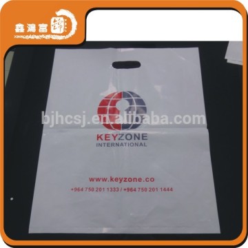 custom logo die cut hdpe printed bags