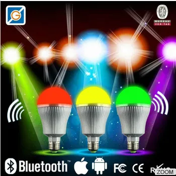 Smartphone controlled bluetooth rgb led bulb