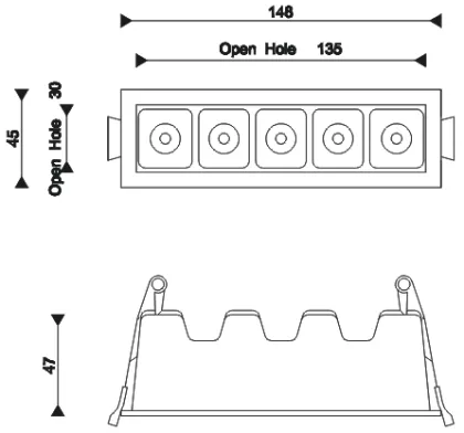10W  LED Lighting  Module Downlight