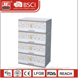 Popular plastic storage unit w/wheels (4layers)