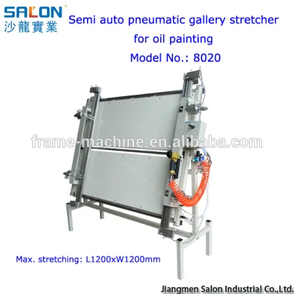 semi auto pneumatic gallery stretcher for oil painting
