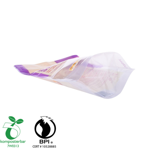 Sustainavle recyclable stand up foodstuff bag with zipper