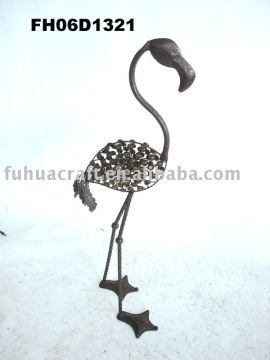 METAL CRANE DECORATION