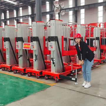 Low price china Hydraulic single mast aluminum alloy lift platform self propelled electric lift tables