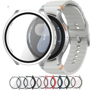 Hard PC Bumper Tempered Glass Screen Protector for Samsung Galaxy Watch 7 Ultra 47mm