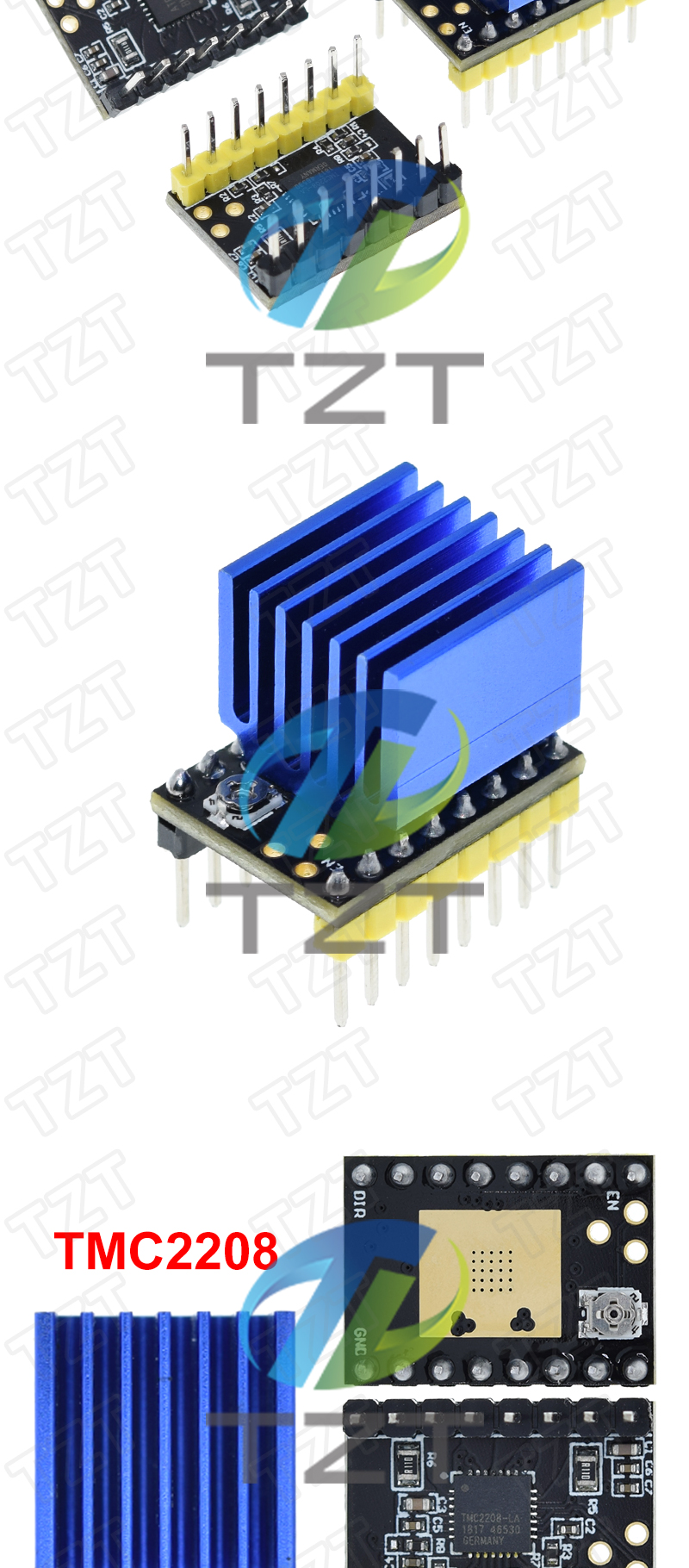 Tmc2208 Tmc2209 Atd5833 V2.0 방열판이있는 스테퍼 모터 드라이버 -2.5a 256 사일런트 3d 프린팅을 ...