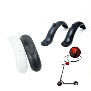 Front and Rear Mudguards for Electric Scooter M365 M187 Pro with Tail Light