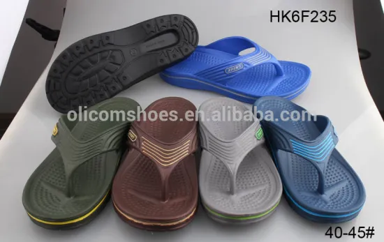2017 Latest Beach EVA injection man slipper flip flops
