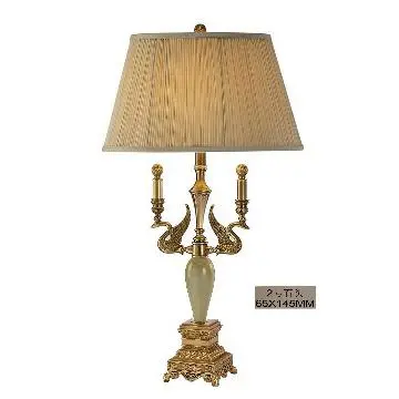 Bedroom brass bedside lamp table  with wings