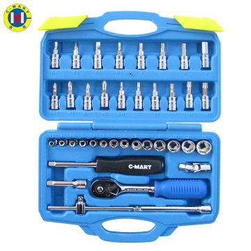 C-Mart's Top-Rated 38-Piece Professional Car Tool Kit: The Ultimate Multi-Functional Set for Home and Auto Repair