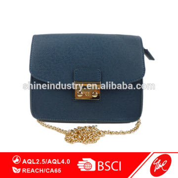 Metal Chain Strap Fashion Ladies Shoulder Bag With OEM Pattern