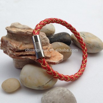Hot sales fashion shamballa leather bracelet in Chinese factory