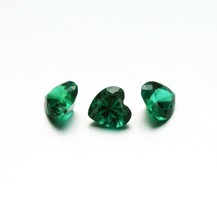 6x6mm Heart Cut Zambian Emerald για Custom Floral Jewelry