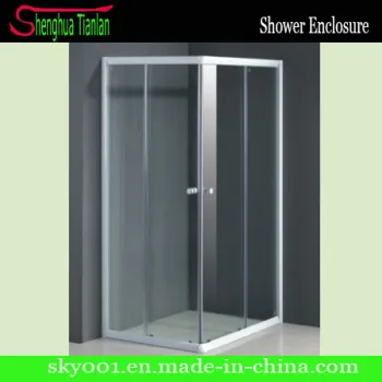 Hot Simple Square Tempered Glass Shower Enclosure (TL-519)