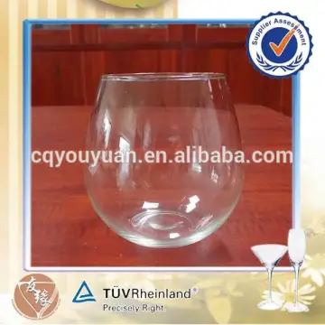 480ml stemless wine cup wholesale blown glass tumbler