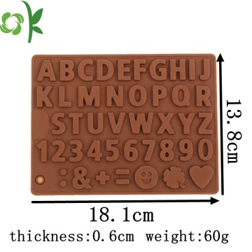 Hot Sale Silicone Letter Number Chocolate Candy Molds