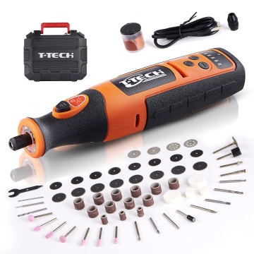 118-Piece 8V Cordless Rotary Tool Kit with 5000-25000 RPM Grinding, Milling, and Cutting Accessories