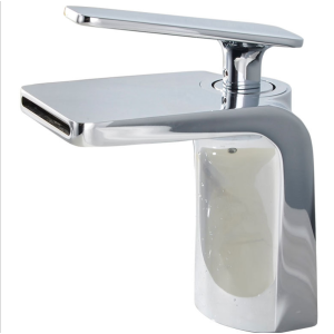 Robinet de lavabo de salle de bain cascade or noir chrome mitigeur de lavabo d&#39;eau froide chaude robinet mitigeur de lavabo monté sur le pont