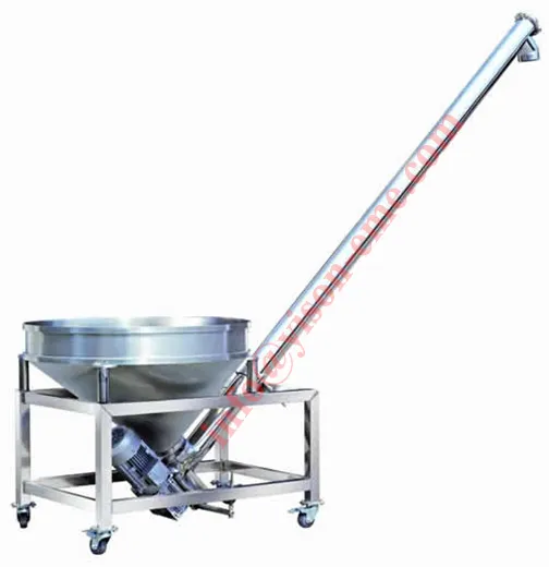 Inclined Stainless Steel Screw Auger Screw Conveyor, Powder Elevator