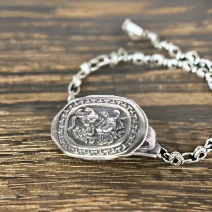Thai Silver Jewelry: Kirin Lucky Clip - Pure Silver 925 DIY Handmade Accessories