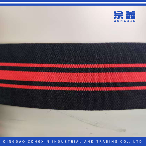 حزام مطاطي مخطط باللون الأحمر للملابس الرياضية