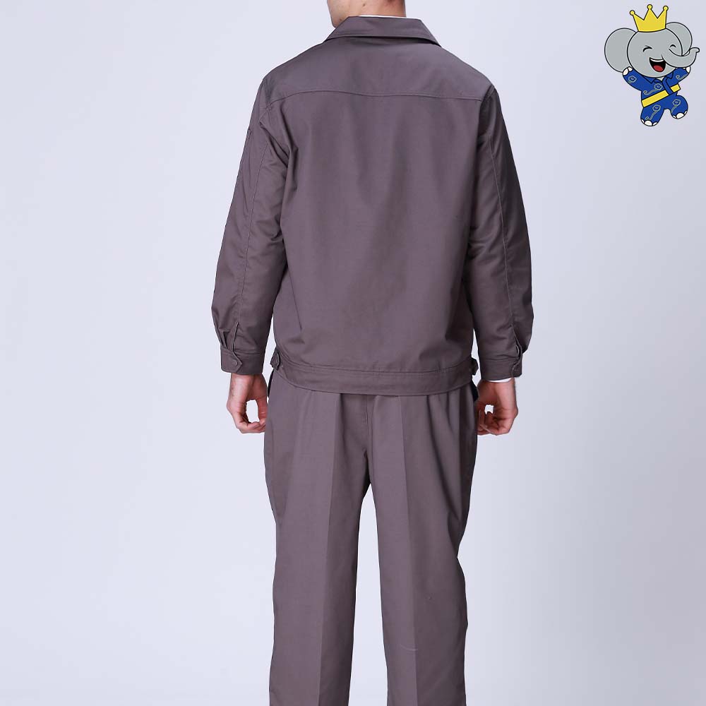 আরামদায়ক ধূসর পলি-কটন ওয়ার্কওয়্যার সেট