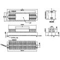 H1.0-4.0 Dual Slot Männliche Board-to-Board-Stecker