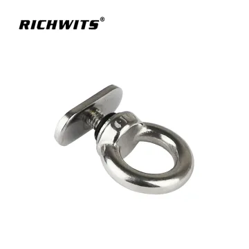 Rigging hardware screw eye hook stainless steel 316 eye screw whit plate