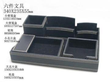 leather office desk set
