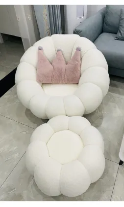 Nordic Velvet Lazy Sofa Chair