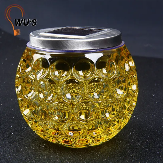 Amorphous solar panel LED glass light solar crystal hanging light jar light kit
