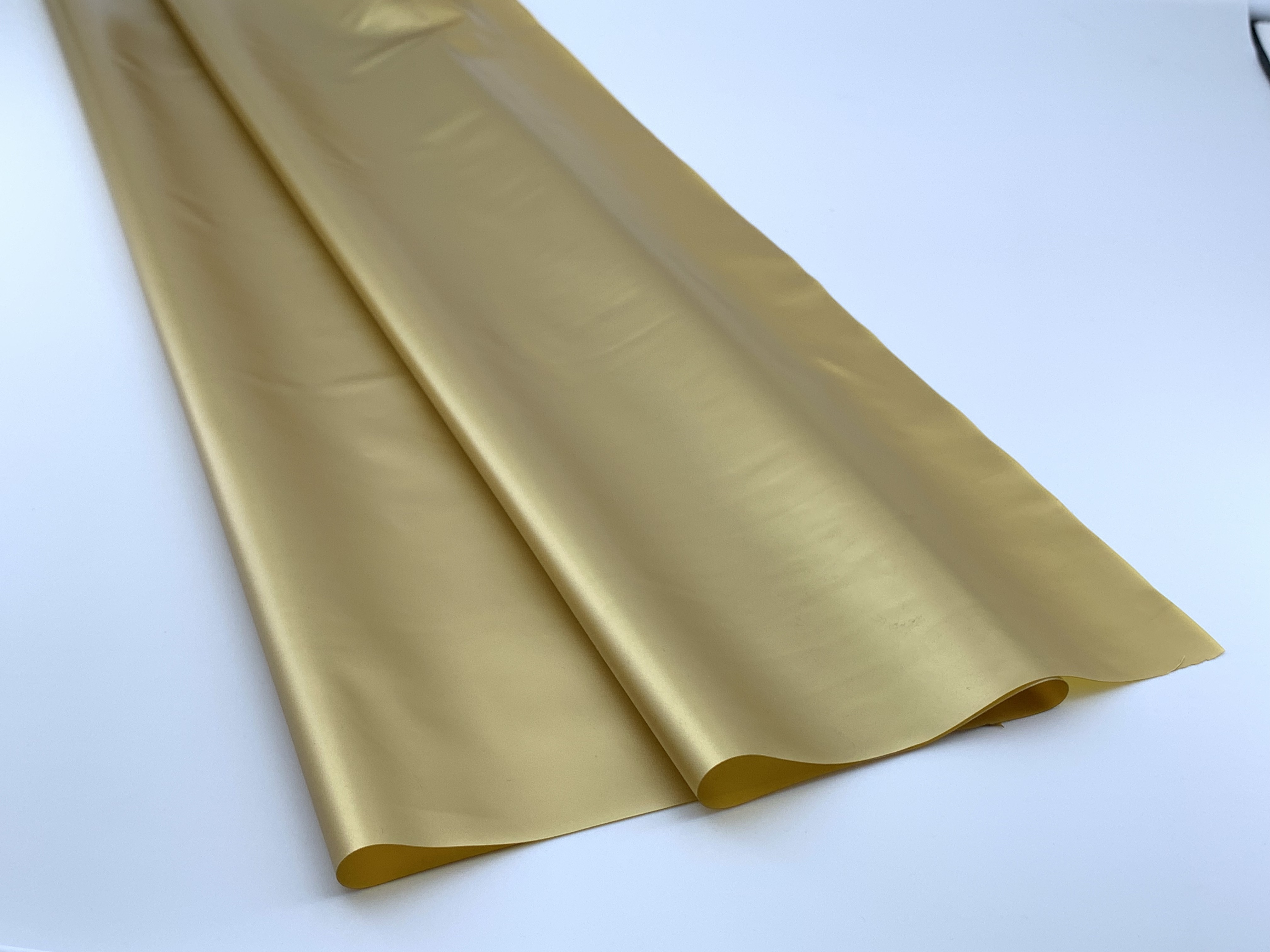 Película de PVC de color dorado translúcido suave