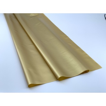 Película de PVC de color dorado translúcido suave
