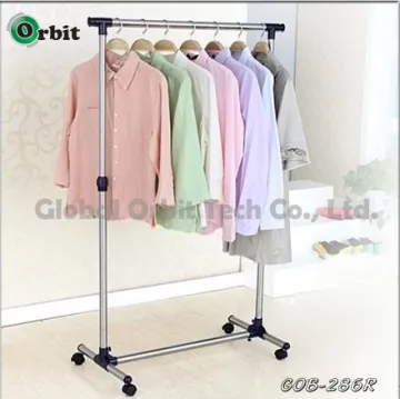 single pole telescopic clothes hanger